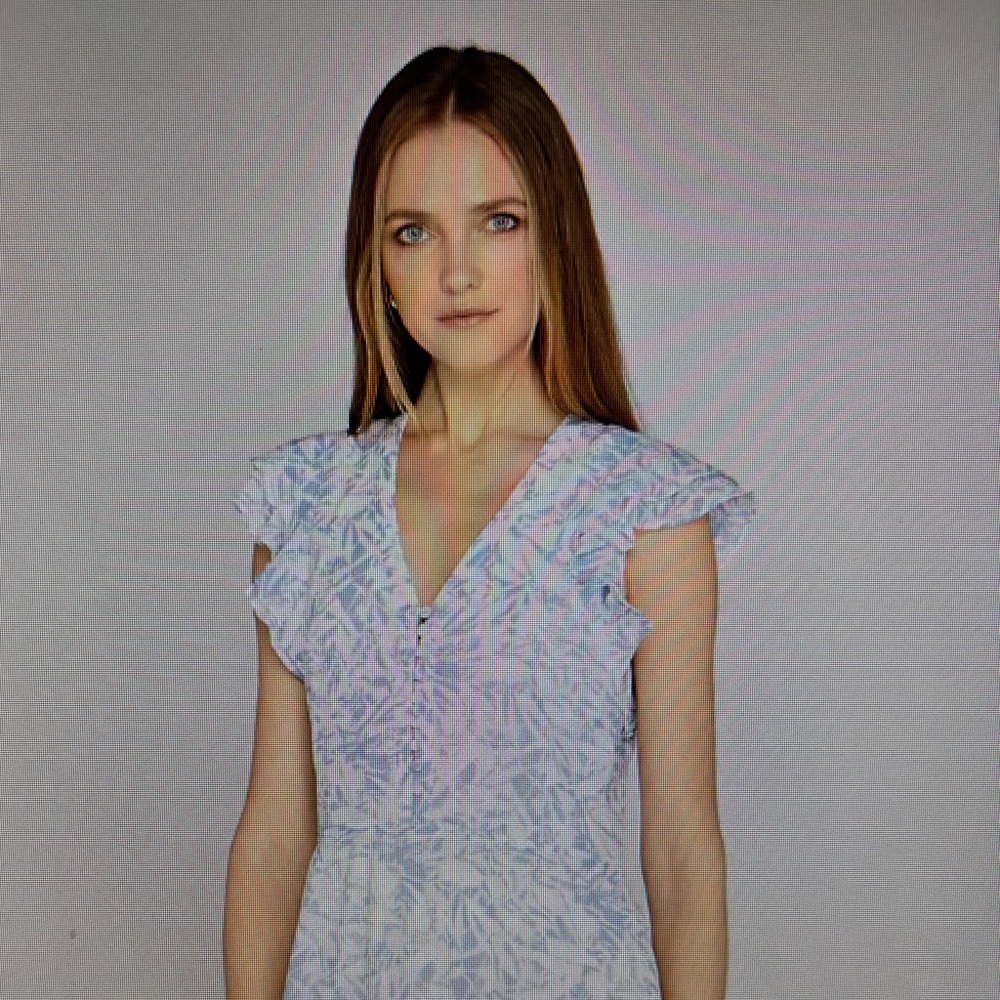 Club Monaco Flutter Sleeve Floral Dress